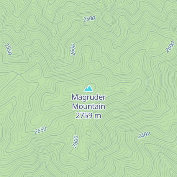 Map of Magruder Mountain