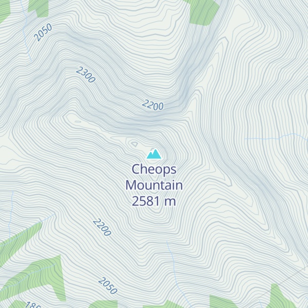 Map of Cheops Mountain