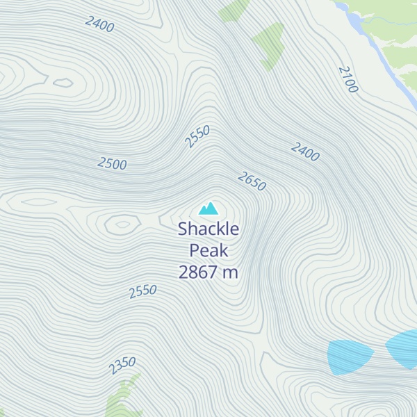 Map of Shackle Peak