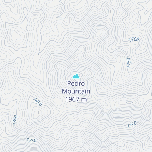 Map of Pedro Mountain