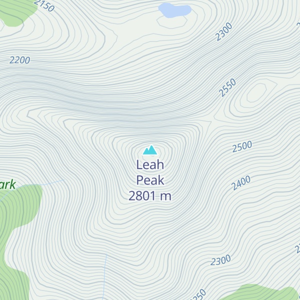Map of Leah Peak