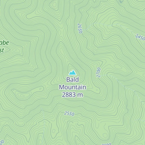 Map of Bald Mountain