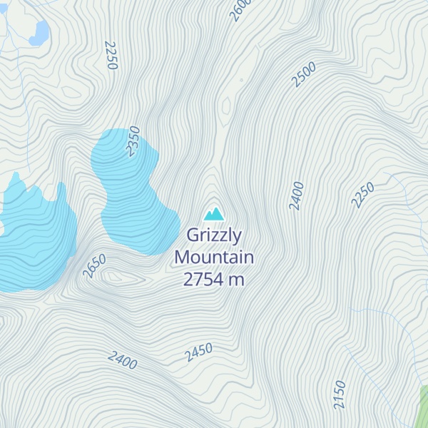 Map of Grizzly Mountain