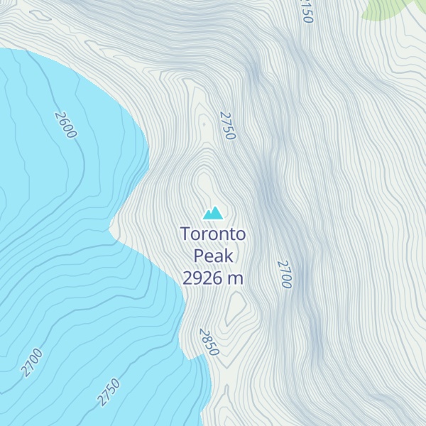 Map of Toronto Peak