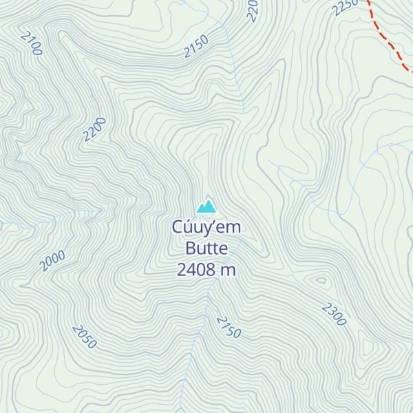 Map of Cúuy’em Butte