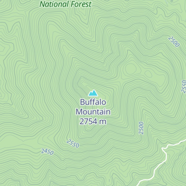 Map of Buffalo Mountain