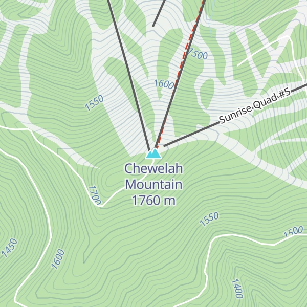 Map of Chewelah Mountain