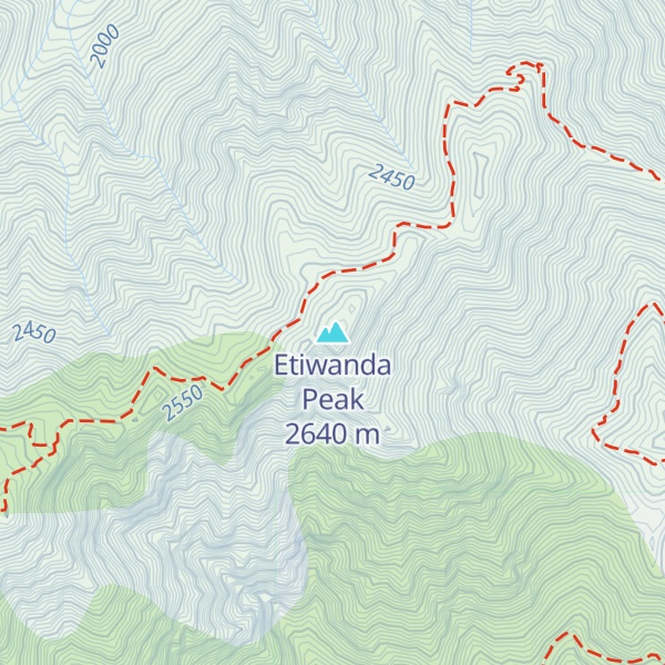 Map of Etiwanda Peak
