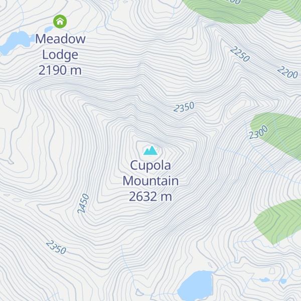Map of Cupola Mountain