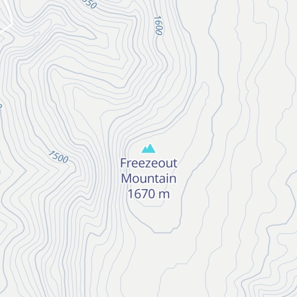 Map of Freezeout Mountain