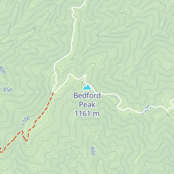 Map of Bedford Peak