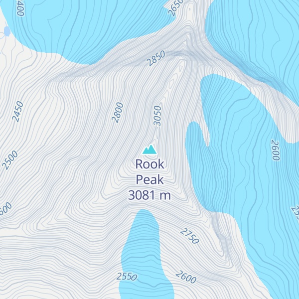 Map of Rook Peak