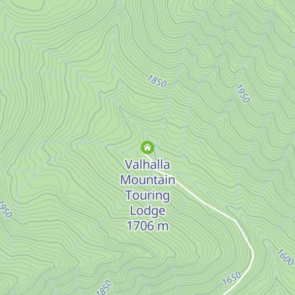 Map of Valhalla Mountain Touring Lodge