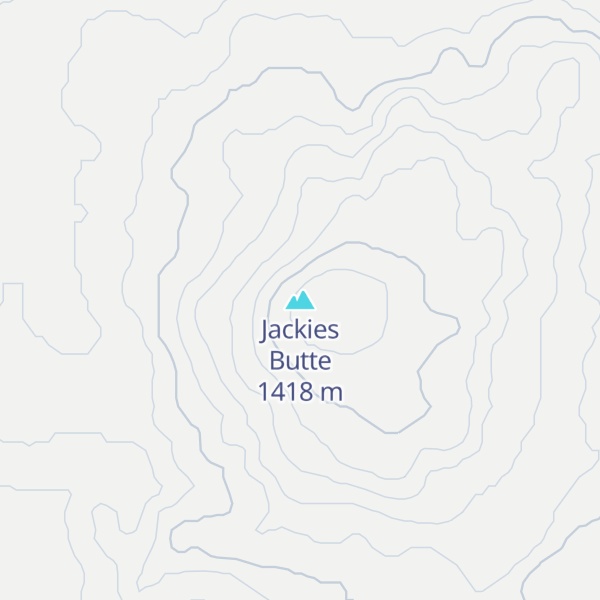 Map of Jackies Butte