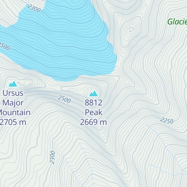 Map of 8812 Peak