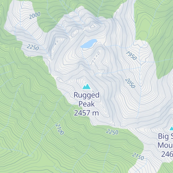 Map of Rugged Peak