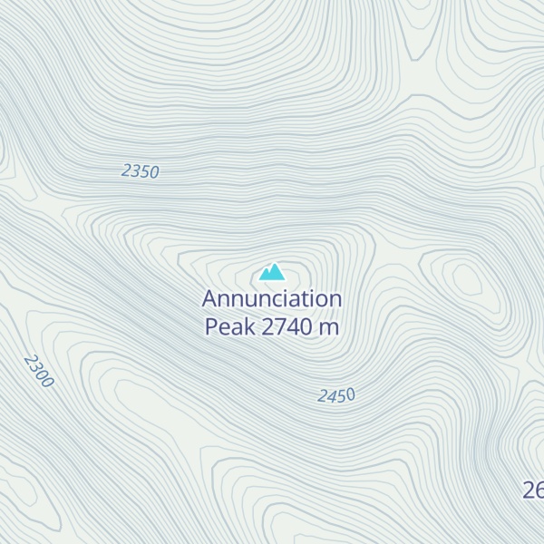 Map of Annunciation Peak