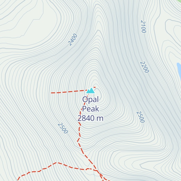 Map of Opal Peak