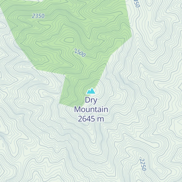 Map of Dry Mountain
