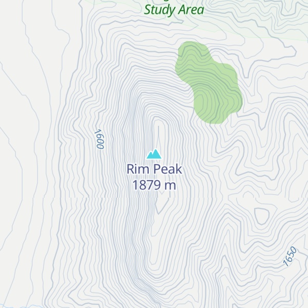 Map of Rim Peak