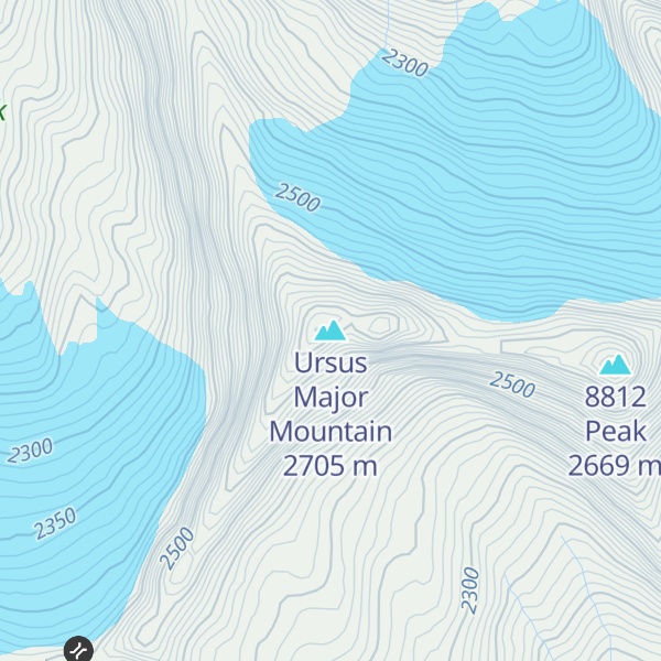 Map of Ursus Major Mountain