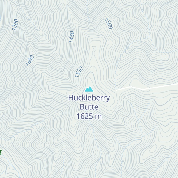 Map of Huckleberry Butte