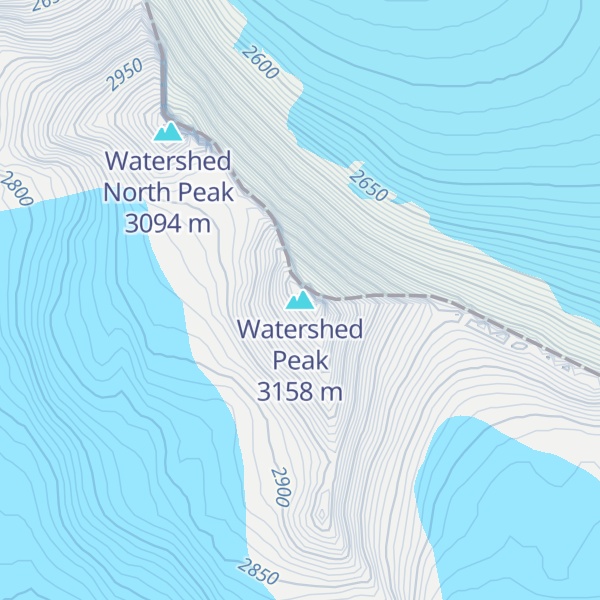 Map of Watershed Peak