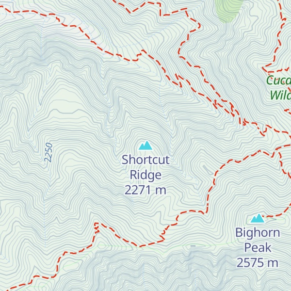 Map of Shortcut Ridge
