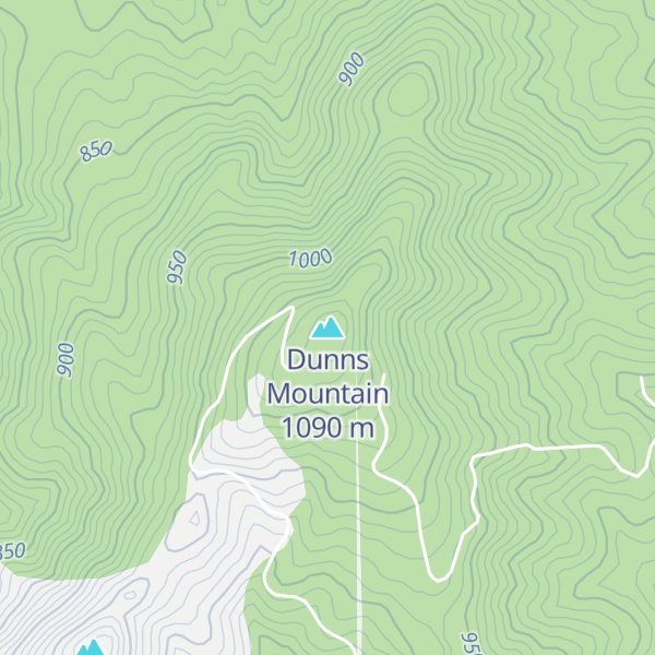 Map of Dunns Mountain