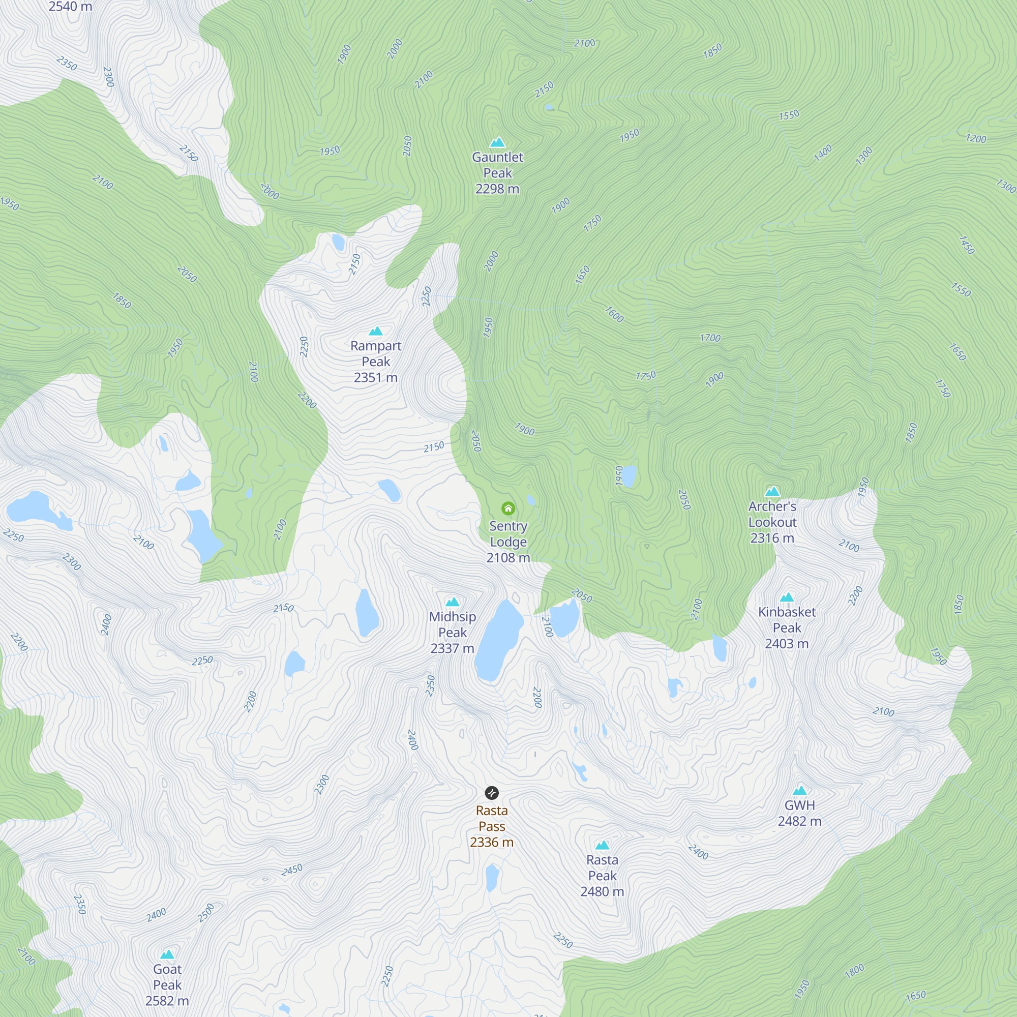 Sentry Lodge map