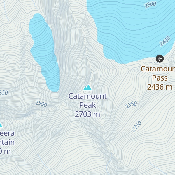 Map of Catamount Peak