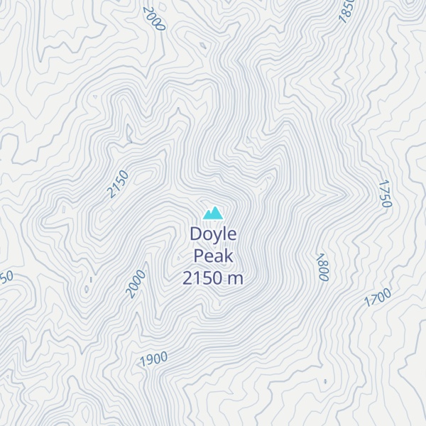 Map of Doyle Peak