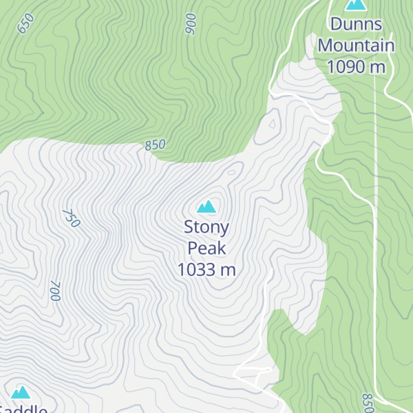 Map of Stony Peak