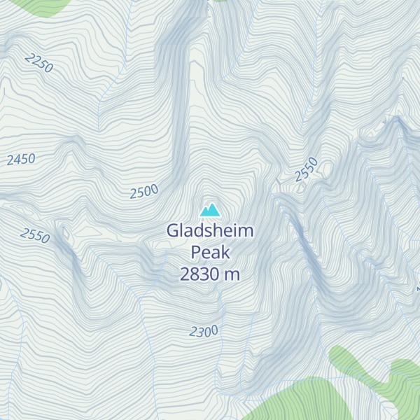 Map of Gladsheim Peak
