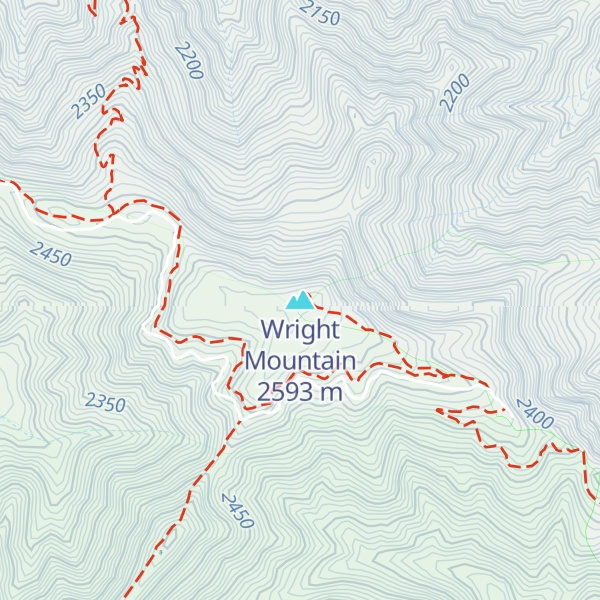 Map of Wright Mountain
