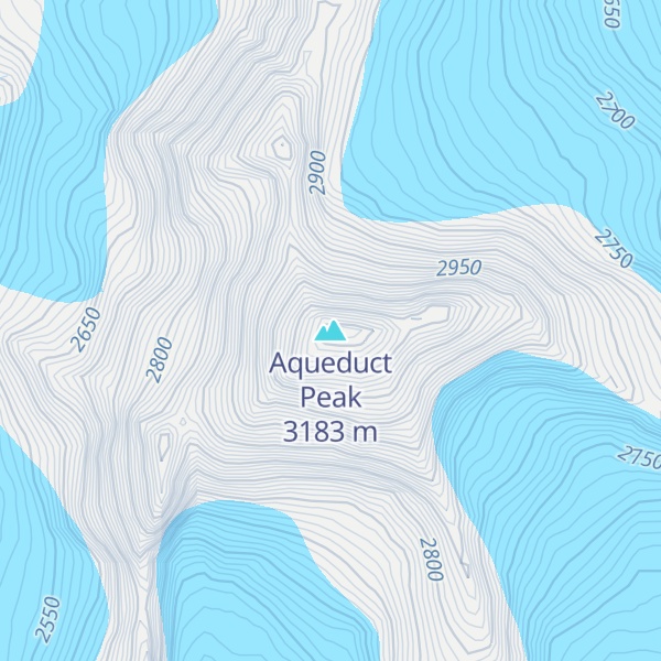 Map of Aqueduct Peak