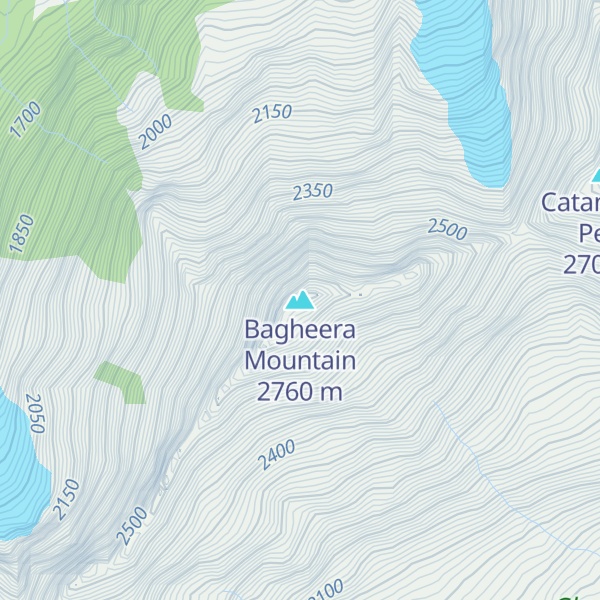 Map of Bagheera Mountain