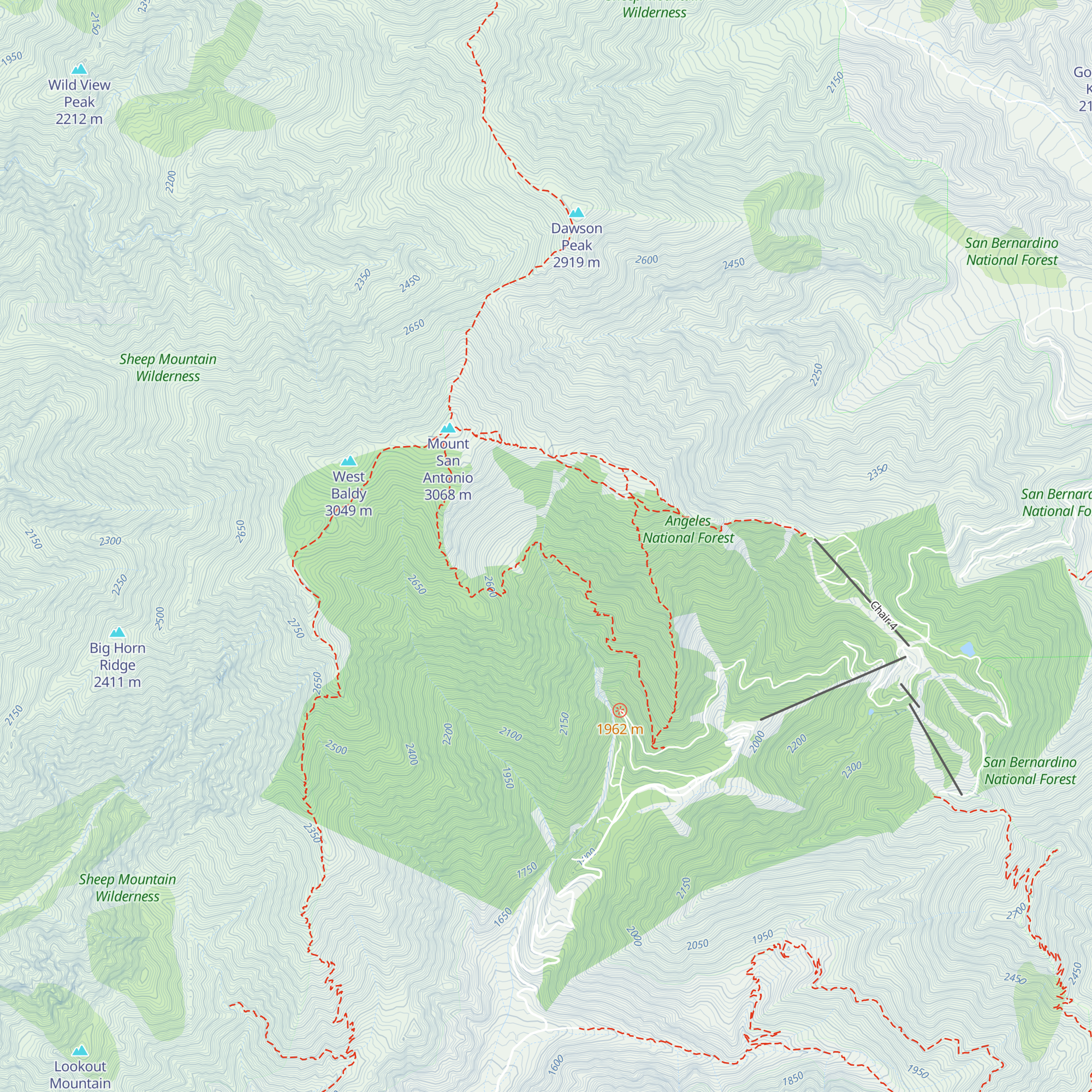 San Antonio Ski Hut map
