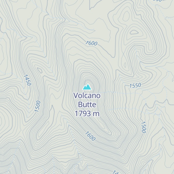 Map of Volcano Butte