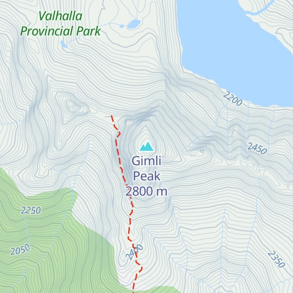 Map of Gimli Peak