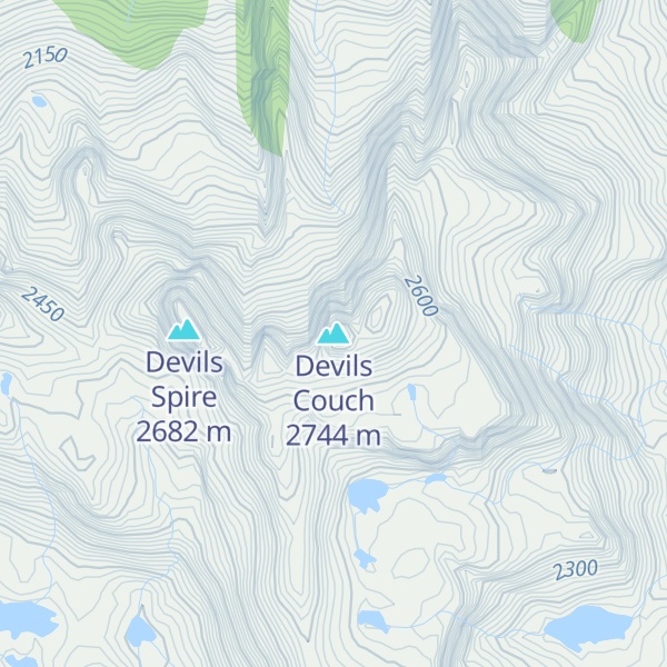 Map of Devils Couch