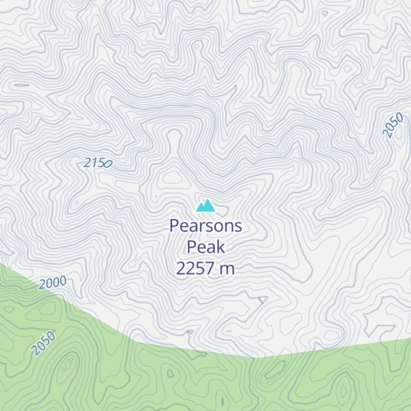 Map of Pearsons Peak