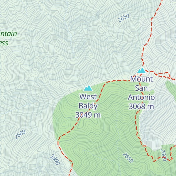 Map of West Baldy