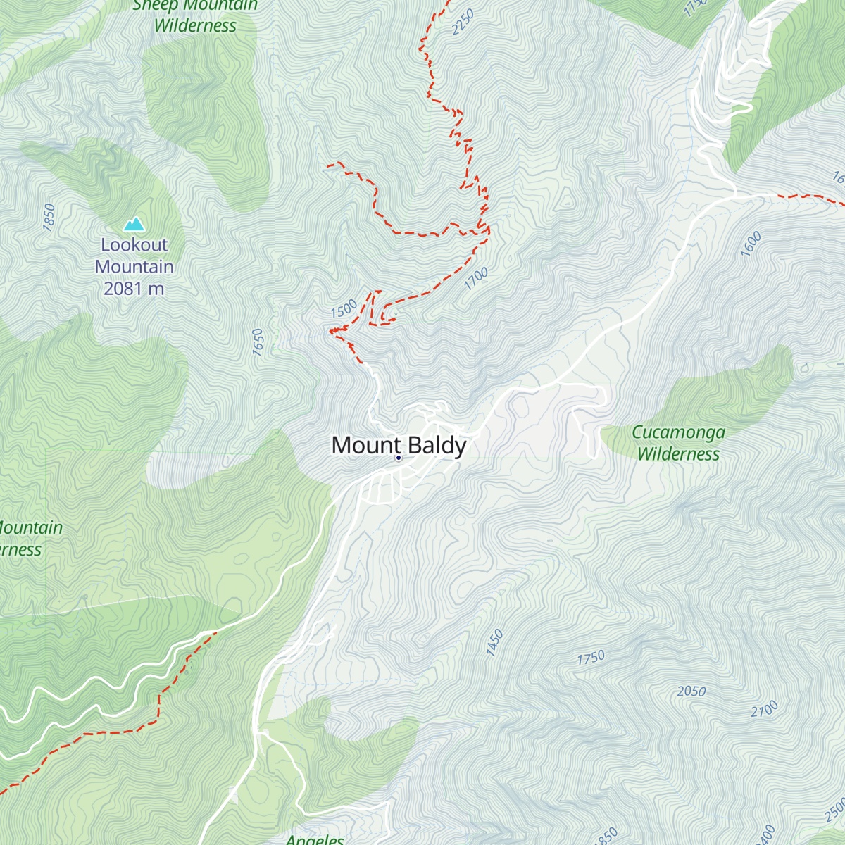 Mt. Baldy Visitor Center map