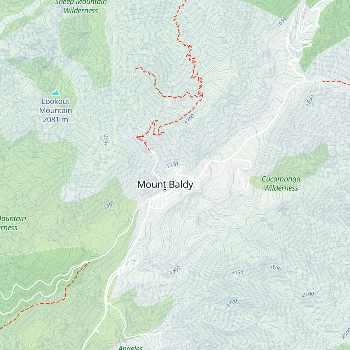 Mt. Baldy Visitor Center map