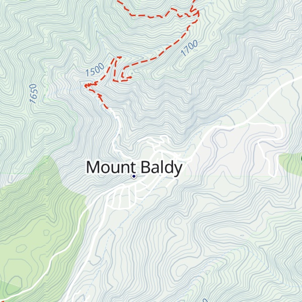 Map of Mt. Baldy Visitor Center