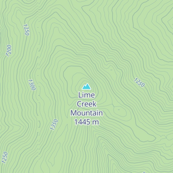 Map of Lime Creek Mountain