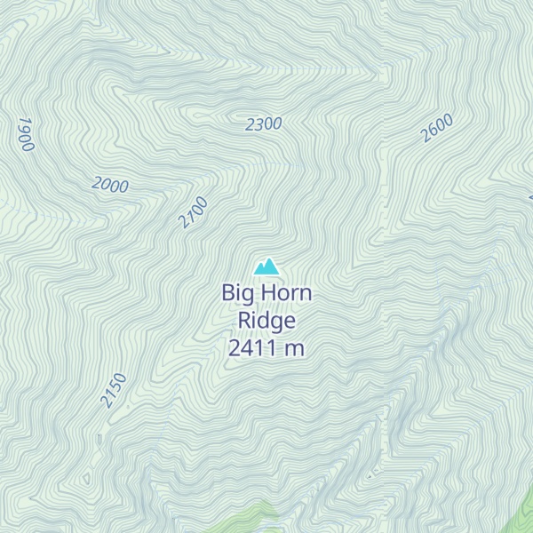 Map of Big Horn Ridge