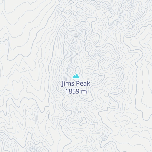 Map of Jims Peak