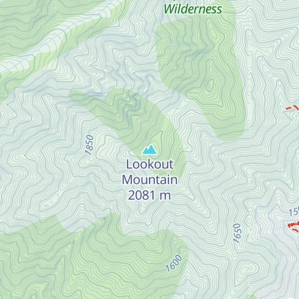 Map of Lookout Mountain